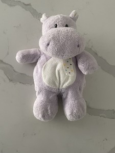 Ty Pluffies Wades Purple Hippo Buttom Eyes 32106 100% TyLux 2007 All Ages RARE