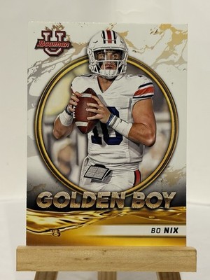 Bo Nix 2021-22 Bowman University GOLDEN BOY GB-7 Football Card RC Rookie Auburn