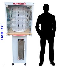 Rotating Floor Standing Retail Display Stand Various Items Originally Harmonicas