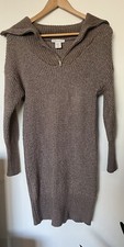 Cupcakes And Cashmere Brown Knit Sweater Dress Size XS