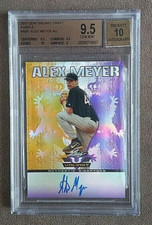 2011 Leaf Valiant Alex Meyer Purple Prizm Autograph /25 BGS 9.5 Gem Mint 10 Auto