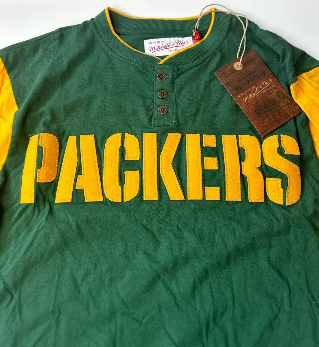 Mitchell & Ness NFL Green Bay Packers Franchise Player Henley 3/4