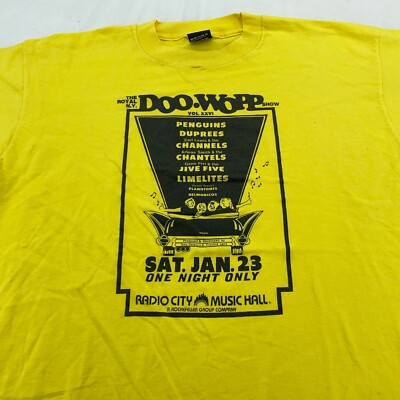 Vtg THE ROYAL NY DOO WOPP SHOW RADIO CITY MUSIC HALL T-Shirt XL concert tour