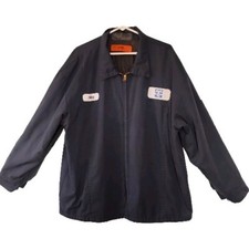 Cintas Men's Navy Blue Quilted , Jacket Coat Size XXL, Mechanic Work Uniform