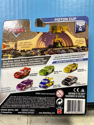 Piston Cup Saetta Mcqueen Verde Cars Macchinine Mattel Disney