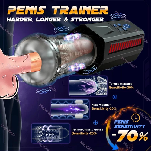 Male Masturbaters Automatic HandsFree Rotating Cup Thrusting Stroker Men Sex Toy - Picture 1 of 20