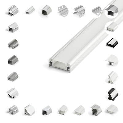LED Schiene Aluminium 1/2 Meter Fliesen Lichtleisten Bad Leiste Aluprofil Profil