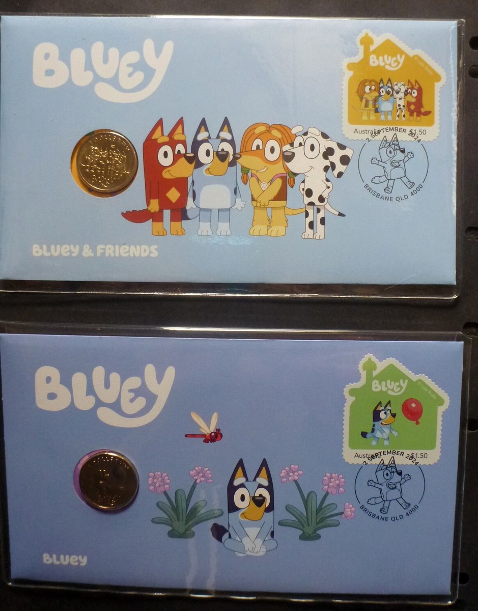 AUSTRALIA 2024 BLUEY $1 AUSTRALIA POST COMMEMORATIVE SET 10 FIRST