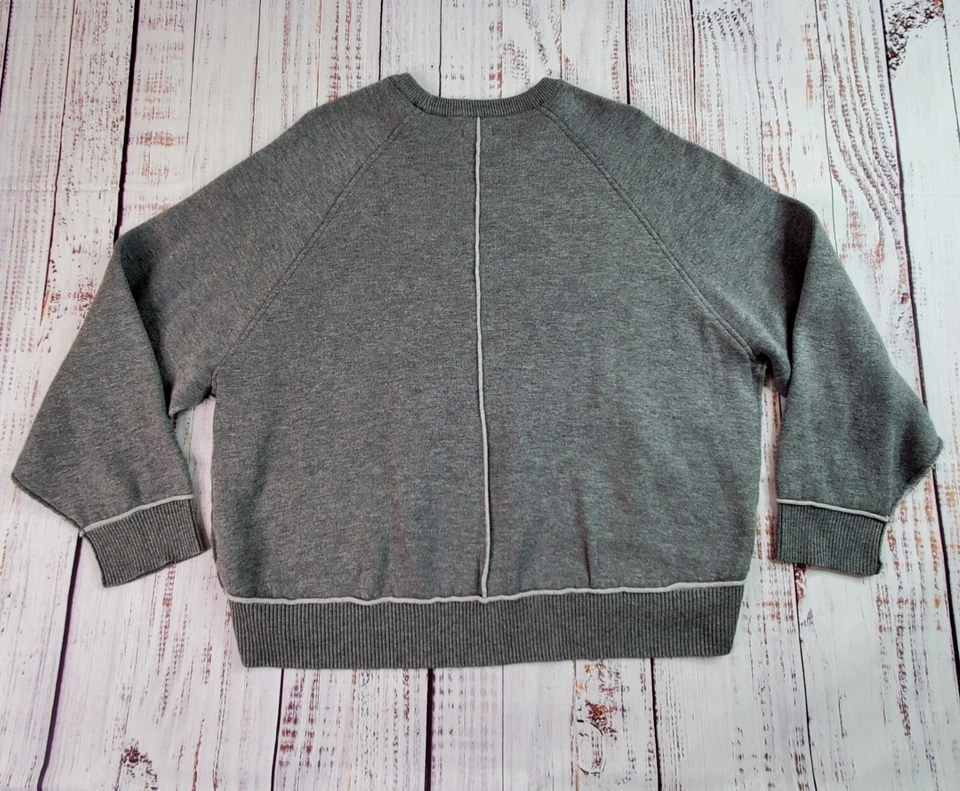 Pilcro Anthropologie The Oaklyn Cozy Crew-Neck Sweatshirt Women Small Gray - Изображение 3 из 4