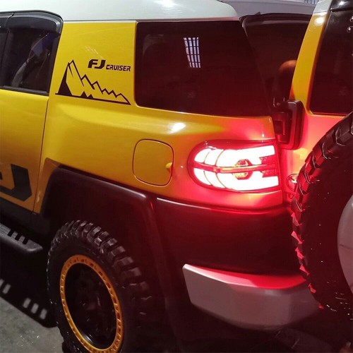Full Clear LED Tail Lights For Toyota FJ Cruiser 2006-2020 Sequential Rear Lamps - Picture 3 of 11