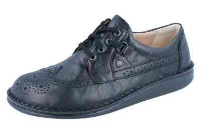 FINN COMFORT York Herren Halbschuhe Schnürschuhe schwarz/Togo