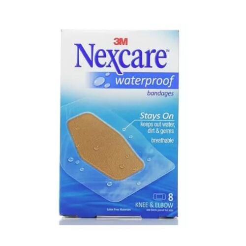 Nexcare Waterproof Clear Bandages Knee - Elbow 8 Each - 第 1/1 張圖片