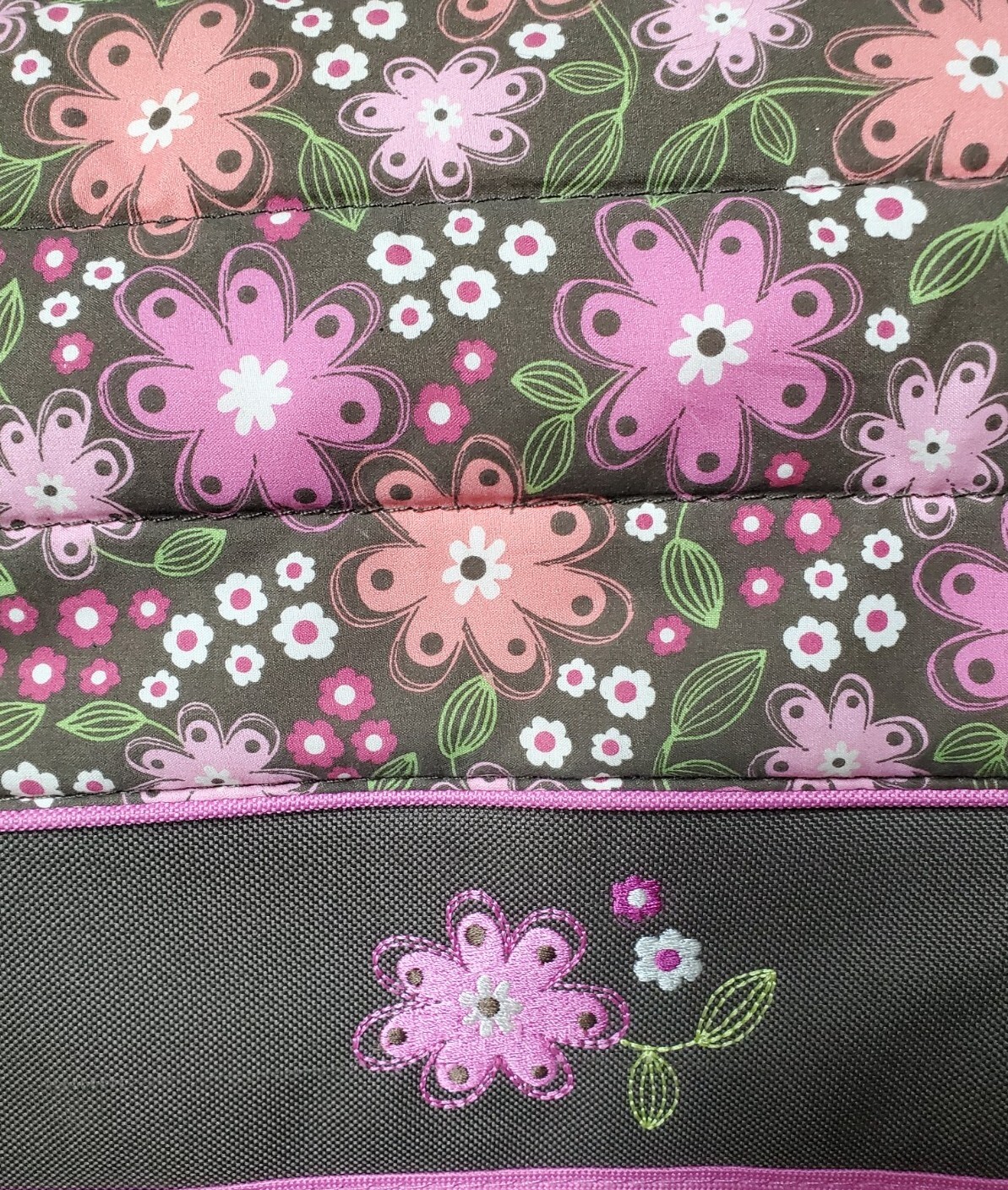 Graco Diaper Bag & Changing Pad, Flowers Brown/Natural Colors by Baby Newbornb47-image