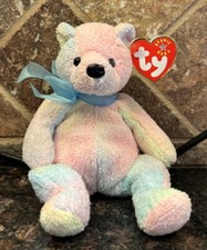 Ty Beanie Baby- Mellow the Bear Pastel Tie-Dye VINTAGE so soft MWMTs Plush Toy