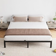6/8/10/14" Height Twin/Full/Queen Size Metal Platform Bed Frame Non-Slip Design