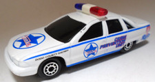 2000 TONKA MAISTO CHEVROLET CAPRICE CRIME PREVENTION WHITE 3" DIECAST POLICE CAR