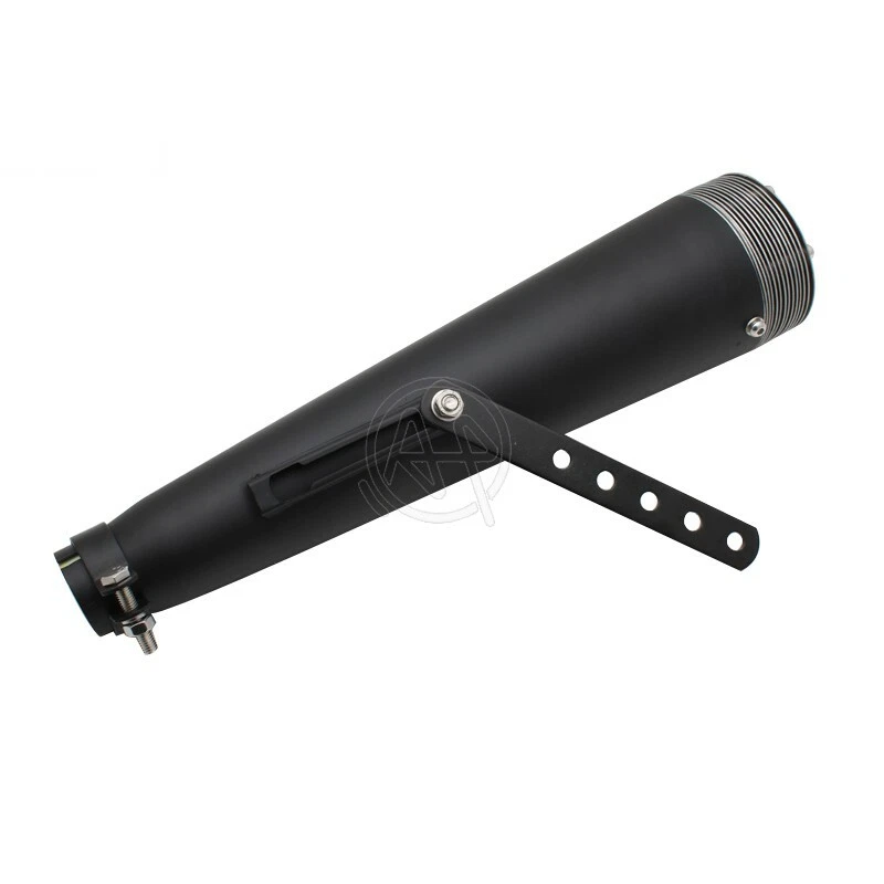 1 шт. черная насадочная труба глушителя выхлопной системы для мотоцикла кафе гонщика поплавка измельчителя - Изображение 3 из 4