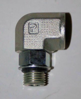 Pipe & Port Steel Straight Thread Elbow 9/16-18 SAE-ORB PARKER 6-AOEG5-S 