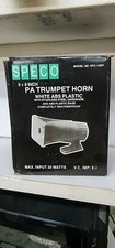 PA Trumpet Speaker White ABS Plastic 5x8in Speco Model SPC-15RP Max Input 30watt