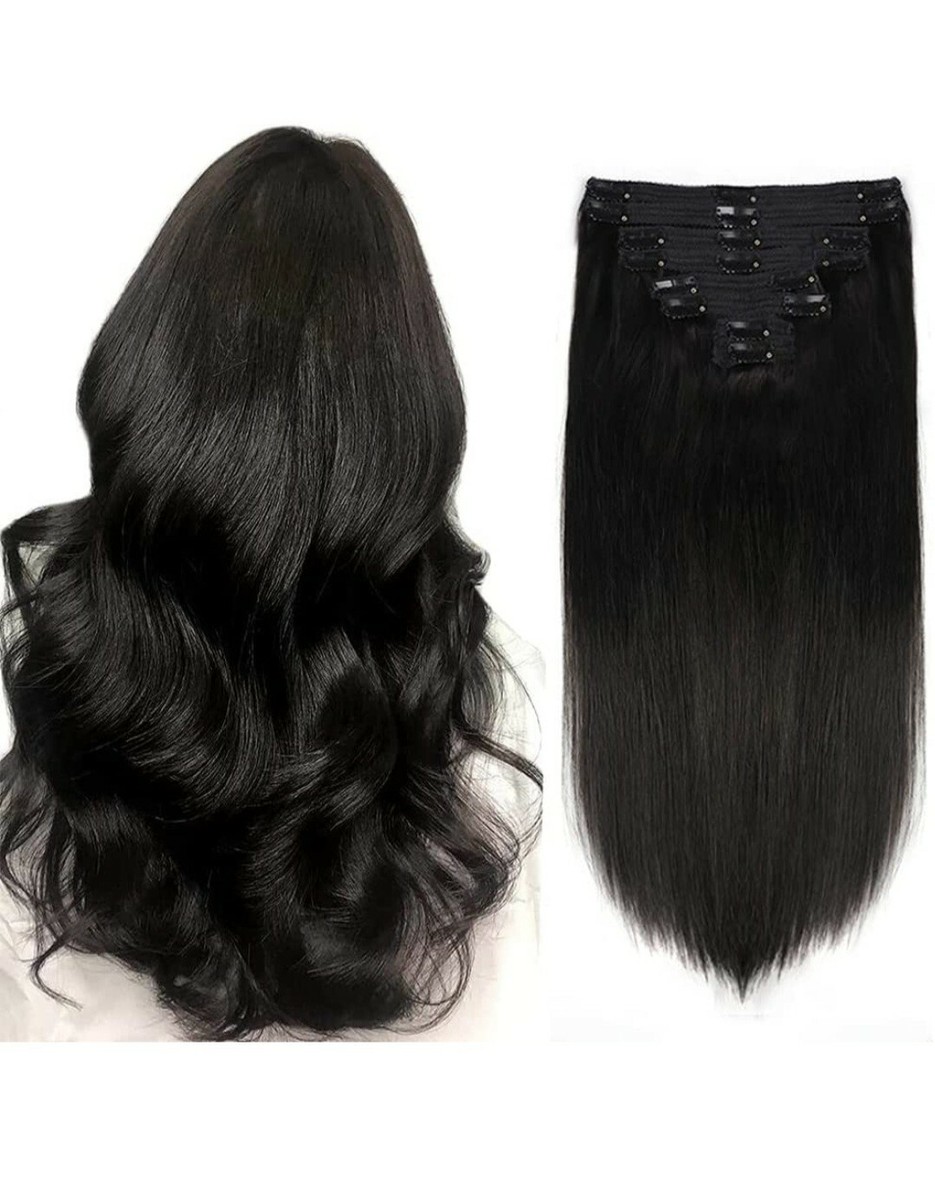 Straight Remy Human Hair Extension 16in 120g 8pcs | eBay display picture 1