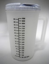 Plastic Insulated Clear Thermo 32oz Mug with Gray Flip Lid & Straw 2ct