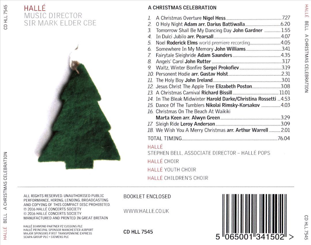 HALLÉ CHOIR / STEPHEN BELL CHRISTMAS CELEBRATION NEW CD