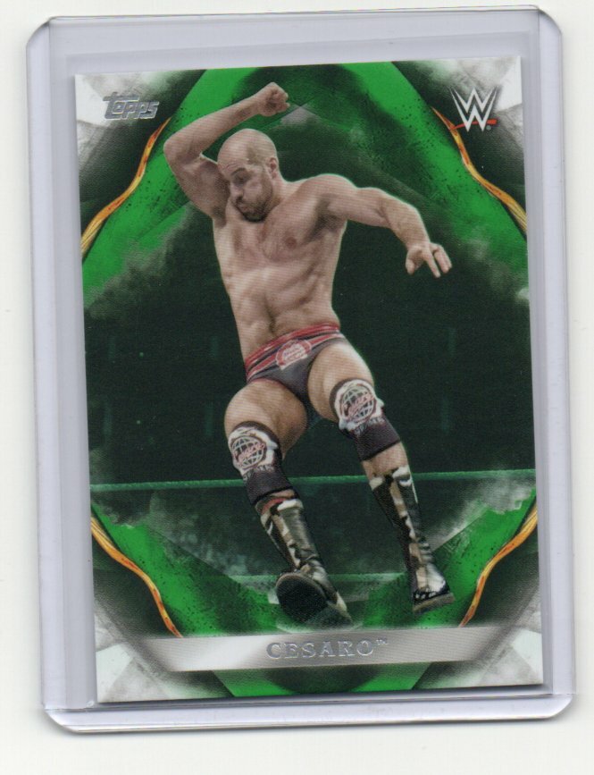2019 Topps WWE Undisputed Base Parallel Cesaro Green 09/50 #19