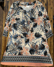 Women's Summer Relaxed Cottage Beach Dress with slits Floral Size M Medium