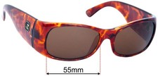 SFx Replacement Sunglass Lenses fits Von Zipper Gig - 55mm Wide
