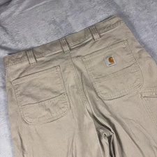 Carhartt Relaxed Fit Canvas Rugged Flex Work Utility Shorts Men’s Size 34 Tan
