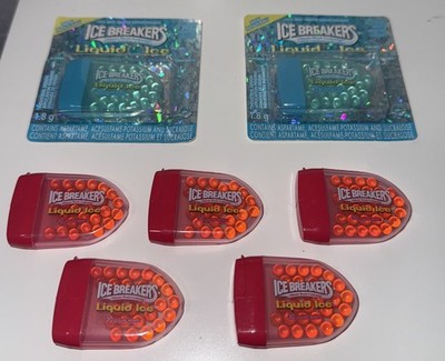 Ice Breakers Liquid Ice - Rare Mints!! STEAL!! 2 blue 5 red 