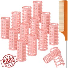Syhood Large Hair Rollers Peach Color 12 Pcs Styling Curlers Set