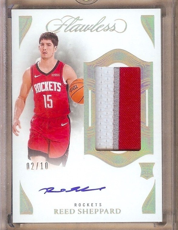 2024-25 PANINI FLAWLESS GOLD #VPA-RSR REED SHEPPARD RC AUTO PATCH 02/10!!