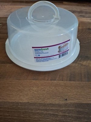 Sure Fresh Reusable Plastic Cake Carrier Container With Lid-NEW