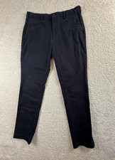 Uniqlo Pants Mens 32x32 Black Slim Fit Chino Stretch Casual Dress Trousers
