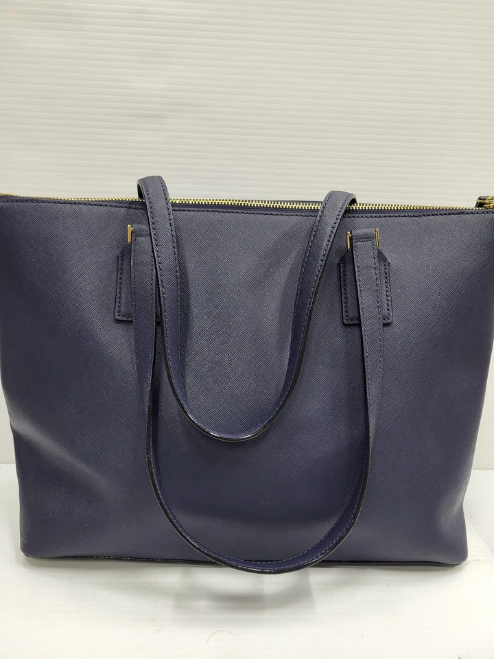 Bolso de Mano Kate Spade New York Para Mujer Azul Marino Cuero Saffiano Cremallera Superior Cartera de Hombro Foto 4 de 4