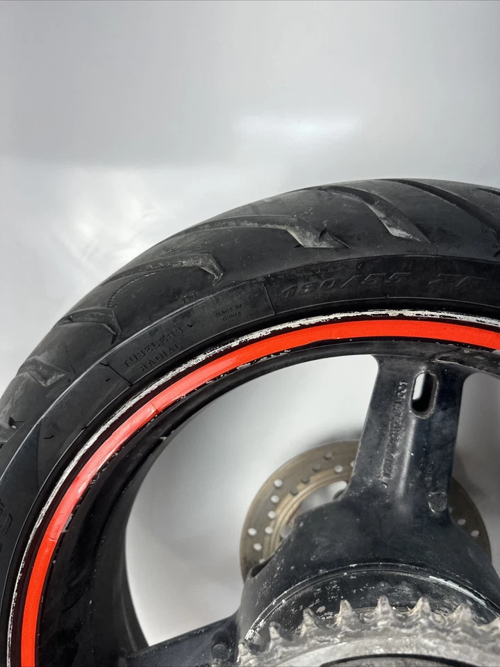 00-03 Suzuki GSXR 750 GSXR750 2002 rueda trasera piñón rotor llanta recta OEM Foto 4 de 4