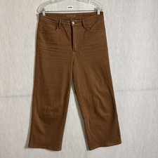 Judy Blue Women's Size 11/30 Brown High Rise Wide Leg Crop Stretch Jeans