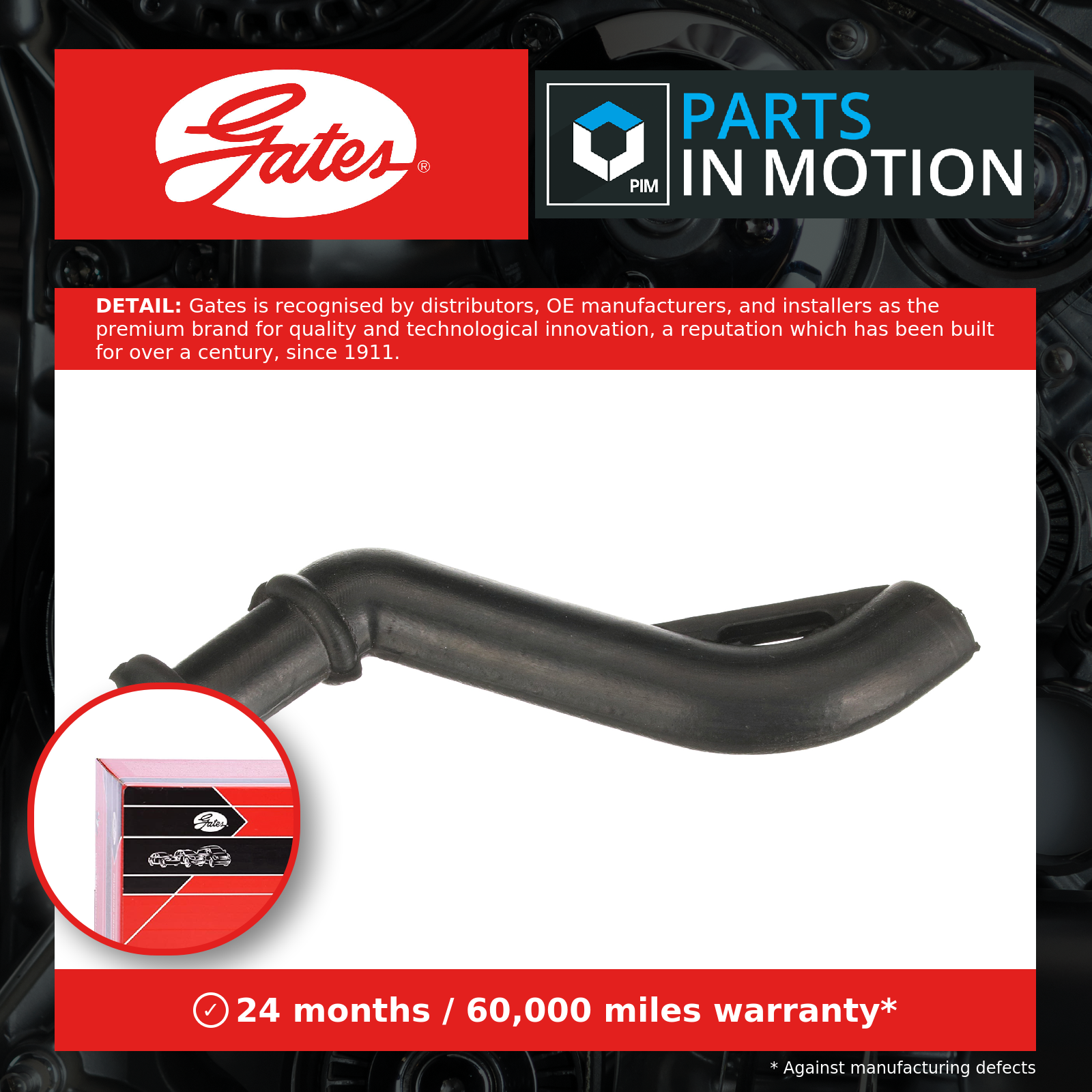 Crank Case Breather Pipe Hose EMH655 Gates 313811463R 7700697780 Quality New - Image 4