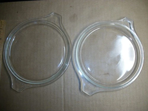 2 Vintage Pyrex Clear 470-C Casserole Replacement Lids