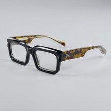 Retro Thick Acetate Square Eyeglass Frame Wide Full Rim Men Women Glasses Frames