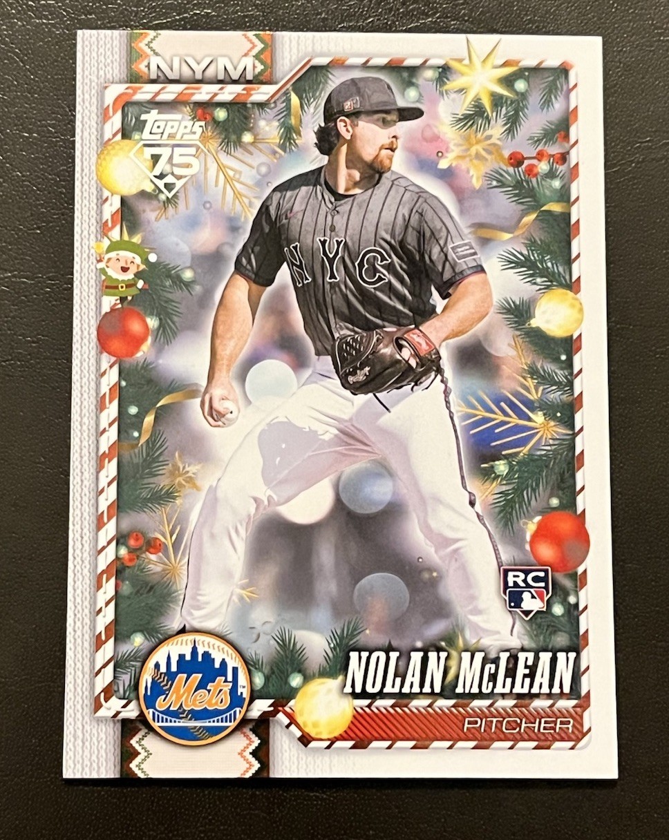 2026 Topps Holiday Nolan McLean Hidden Elf SSP #HE-23 New York Mets RC