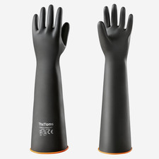 Heavy Duty Latex Gloves,Long Rubber Gloves, Chemical Resistant Gloves,Puncture R