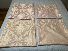 Laura Ashley Blush Pink Jacquard 42x86 Set Of 4 Curtain Panels