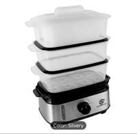 SUPERLEX 3-Tier Food Steamer 9L Capacity 950W Energy Efficient Electric Steamer