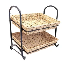 Stackable Candy Display Rack wtih Rattan|Stackable Candy Organizer|Multi-Func...