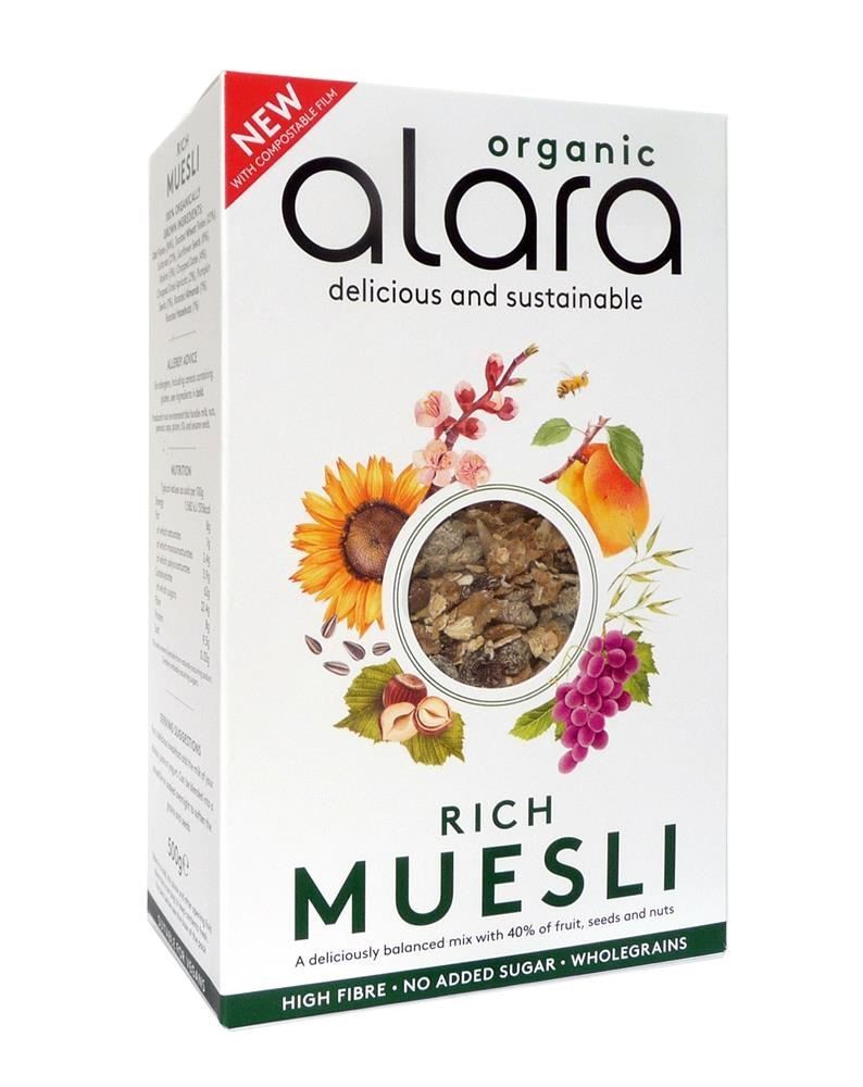 Alara Organic Rich Muesli 500g - 4 Pack