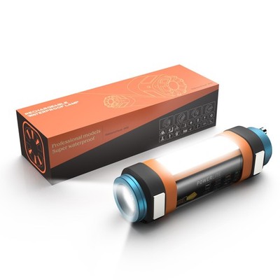 Rechargeable Emergency Flashlight IP68 Waterproof SOS USB Power Bank Tool Rescue