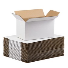 White Shipping Boxes 11x6x6 Inches 25 Pack Small Corrugated Cardboard Mailer