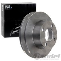 2X Eurobrake Bremsscheiben 245Mm Voll Hinten Passend FÜR Audi 80 90 Cabriolet